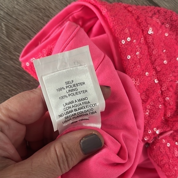 Main STRIP rhinestone crop cowboy sequin pants in fuchsia Medium - Picture 7 of 10